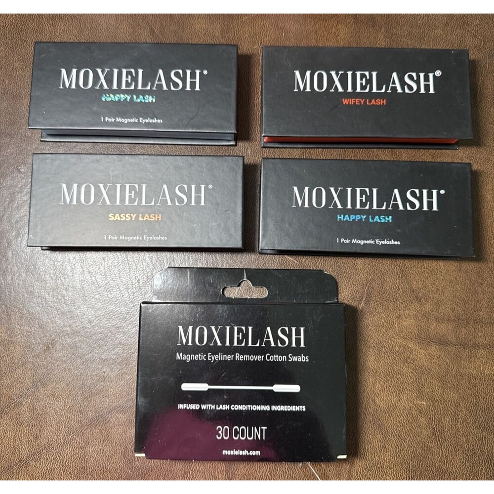4 MoxieLash Lot:  Happy Wifey Sassy Lash Magnetic Eyelashes & Remover Swabs
